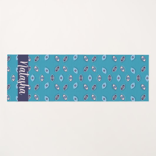 イマックアイパターンキュートゼンナザール名前をカスタムする ヨガマット (正面(横))