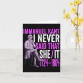 イマヌエルおもしろいカント引用文哲学の恋人の卒業生 カード (黄色い花)