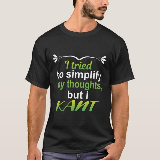 イマヌエルおもしろい・カントのグラフィック哲学 Tシャツ (正面)