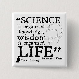 イマヌエル・カントの正方形ボタン 缶バッジ