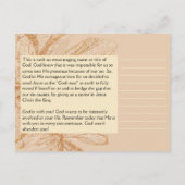 イマヌエル |神の敬虔な聖書の名前 ポストカード (裏面)