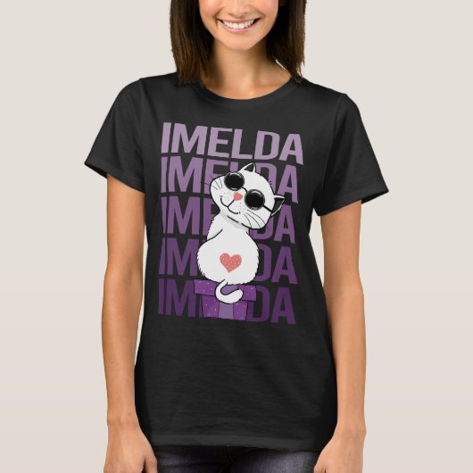 イマルダという可愛い猫 Tシャツ (正面)