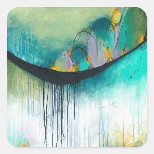 イマーズスクエア抽象芸術表現主義アート スクエアシール (正面)