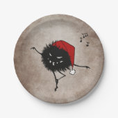 イマードクリスマスキャラクター不気味かわいい ペーパープレート (正面)