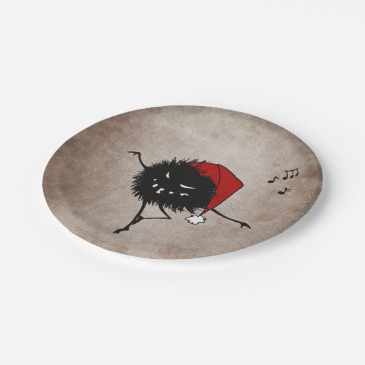 イマードクリスマスキャラクター不気味かわいい ペーパープレート (アングル)