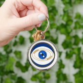 イマーブアイシルバー丸キーチェーン キーホルダー (手)