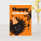 イマーブラワーバグハッピーハローウィン カード (黄色い花)