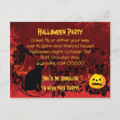 イマーブリヒ黒猫ハローウィンパーティ招待状 インビテーションポストカード (正面)