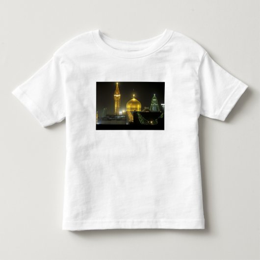 イマーム・レザー廟複合体の黄金のドーム トドラーTシャツ (正面)