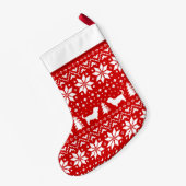 イマールテリアシルエット模様のグレンかわいい スモールクリスマスストッキング (裏面 (吊り時))