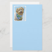 イマール·テリアーのグレン絵画-オリジナル·ドッグ·アート 便箋 (正面/裏面)