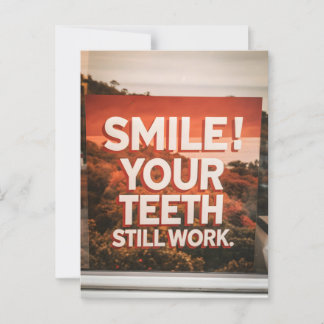 イミおもしろいム誕生日スマイル老齢期 ポストカード