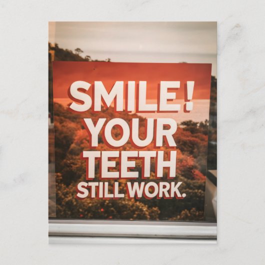 イミおもしろいム誕生日スマイル老齢期 ポストカード (正面)