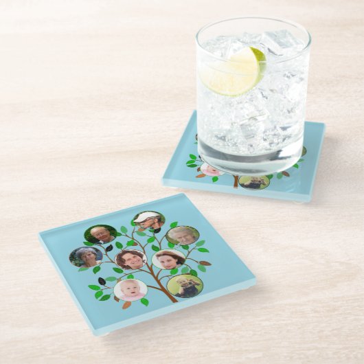 イミディエイトファミリーツリーカスタムの写真 ガラスコースター (アングル)