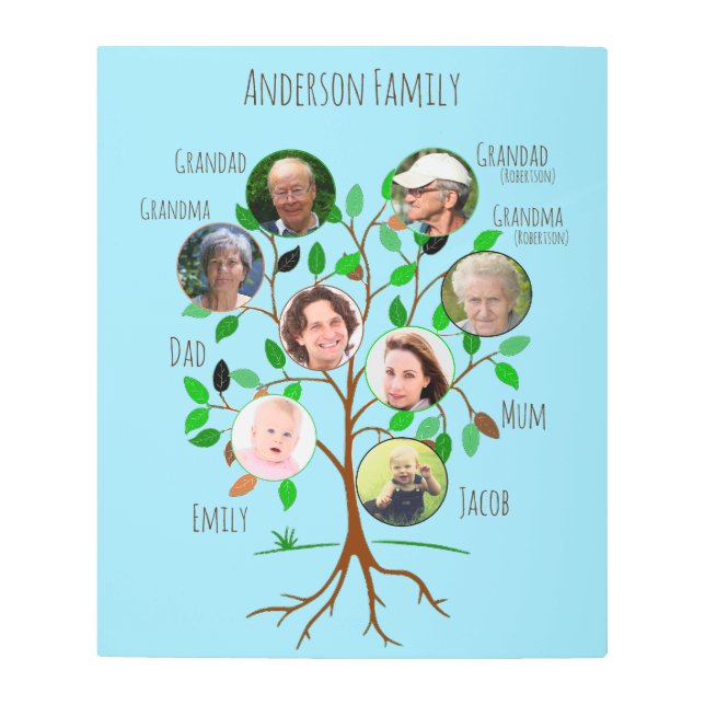 イミディエイトファミリーフォトツリー メタルプリント (正面)