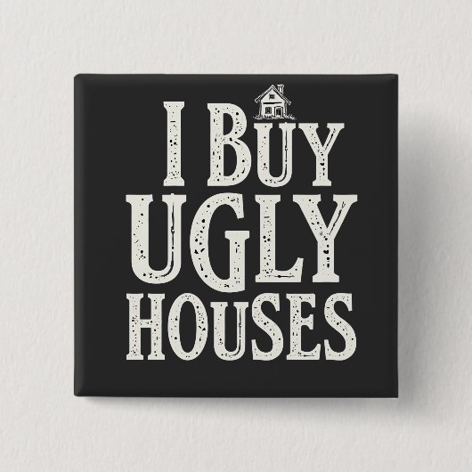 イミ買グハウス実在エテートレンタルハウス 缶バッジ (正面)