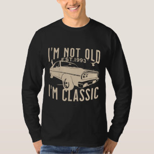 イムは古くないイムクラシックEST 1993ヴィンテージメンズブラック Tシャツ