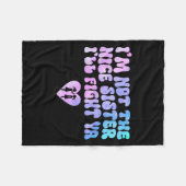 イムは良い姉悪い戦うヤおもしろい引用文 フリースブランケット (正面(横))