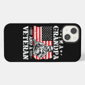 イムアグランドパと退役軍人アメリカ国旗の退役軍人 iPhoneケース (裏面横)