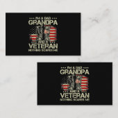 イムアパパおじいちゃん退役軍人ファーザーズデイシャツ244 名刺 (正面/裏面)