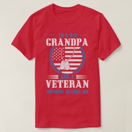 イムアパパグランパ退役軍人 Tシャツ (デザイン正面)