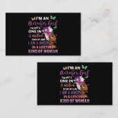 イムアンアフロブラックウィメンクイーン誕生日 名刺 (正面/裏面)