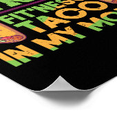 イムインティオインフィットネスタコインマイマウスおもしろいトレーニングジム ポスター (角)