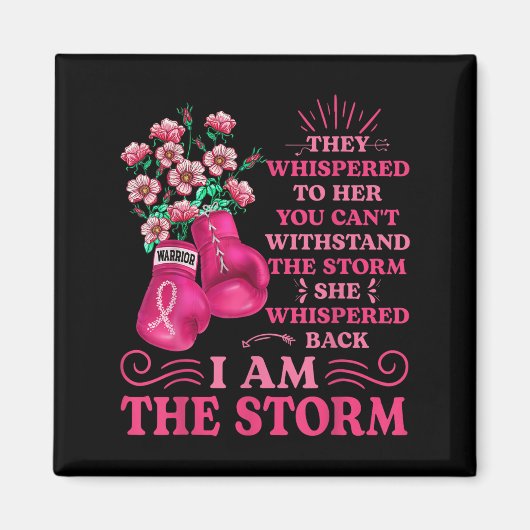 イムザストームボクシング戦士ピンクリボン女性ブレア マグネット (正面)