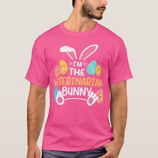 イムザベテリアンバニー獣医イースターベテリナ Tシャツ (正面)