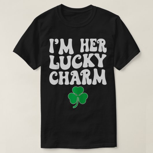 イムザラッキーチャームマッチングカップルSt patricksダ Tシャツ (デザイン正面)