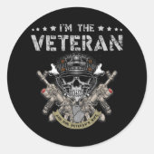 イムザ退役軍人と退役軍人妻誇りを持った軍Wi ラウンドシール (正面)