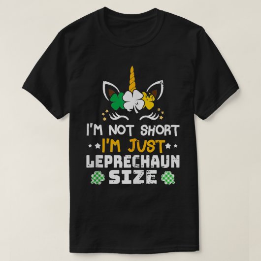 イムショートアイムサイズおもしろいSt patricks day9 Tシャツ (デザイン正面)