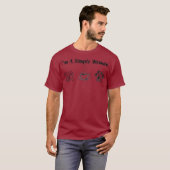 イムシンプル女性HRコーヒードッグポーおもしろいヒト Tシャツ (正面フル)