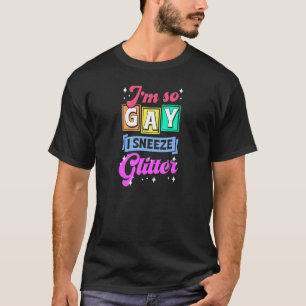 イムソーゲイアイスニーズグリッターかわいいLgbtq同性愛者プライド Tシャツ
