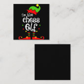 イムチェス小妖精や小人クリスマス家族の友人クリスマスギフト スクエア名刺 (正面/裏面)