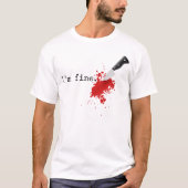 イムナイフ素晴らし刺し面白いハロウィーン刺殺コスチューム Tシャツ (正面)