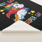 イムノイゲイイムすごいゲイプライドLGBT国旗のユニコーン シェルパブランケット (3/4)