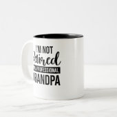 イムノイ退職したムプロフェッショナルおじいちゃん ツートーンマグカップ (正面左)