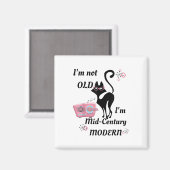 イムノオールドイムミッドセンチュリーモダンレトロ猫& R マグネット (正面/裏面)