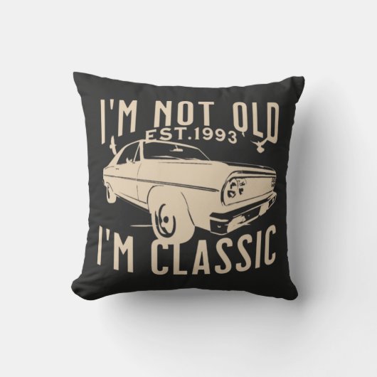 イムノオールドImクラシックEST 1993ヴィンテージレトロブラック クッション (正面)