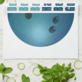 イムビューティフルイムグッドボーリングブルー キッチンタオル (折り畳み)