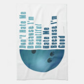 イムビューティフルイムグッドボーリングブルー キッチンタオル (縦)