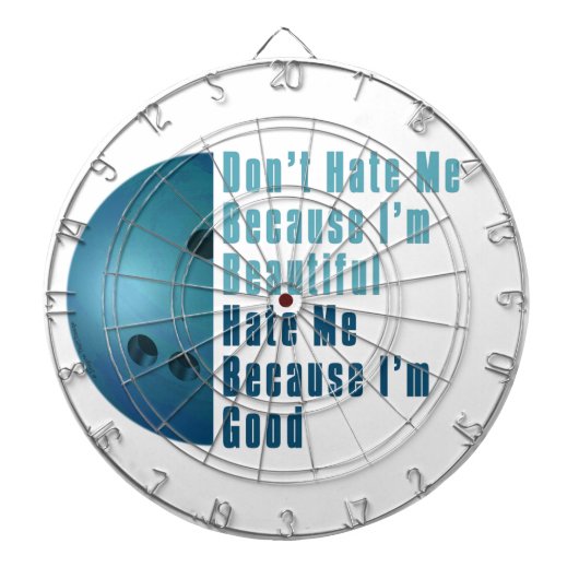 イムビューティフルイムグッドボーリングブルー ダーツボード (正面)