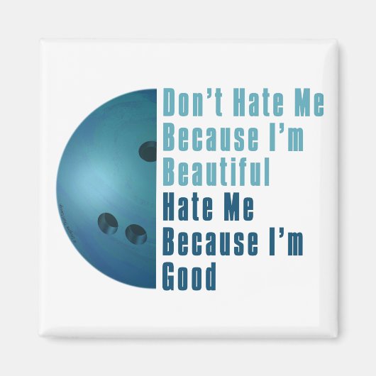 イムビューティフルイムグッドボーリングブルー マグネット (正面)