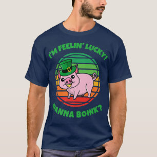 イムフィーリンラッキーワンボインピッおもしろいクSt patricks Tシャツ