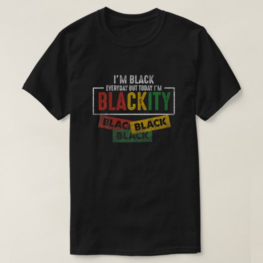 イムブラックティブラックアフリカンアメリカンヴィンテージ17日 Tシャツ (デザイン正面)
