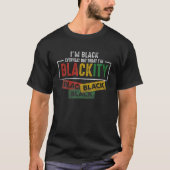 イムブラックティブラックアフリカンアメリカンヴィンテージ17日 Tシャツ (正面)
