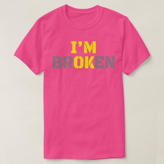 イムブロークンはっきりしたイエロー1 Tシャツ (デザイン正面)