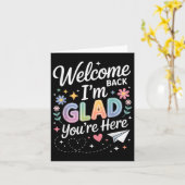 イムホワイユアールインウェルカム新学期先生 カード (黄色い花)