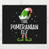 イムポメラニア犬小妖精や小人ファミリーマッチンググループキリスト スパークリングワインラベル (シングルラベル)